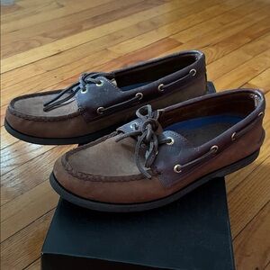 Men's Brown Leather Boat Shoes